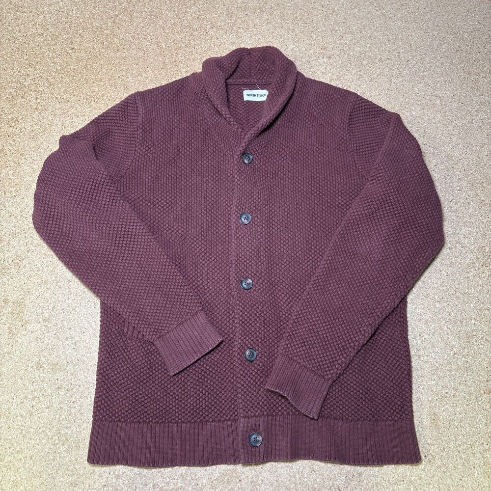 Taylor Stitch The Crawford Cardigan Sweater Mens 42 Large Rust Red